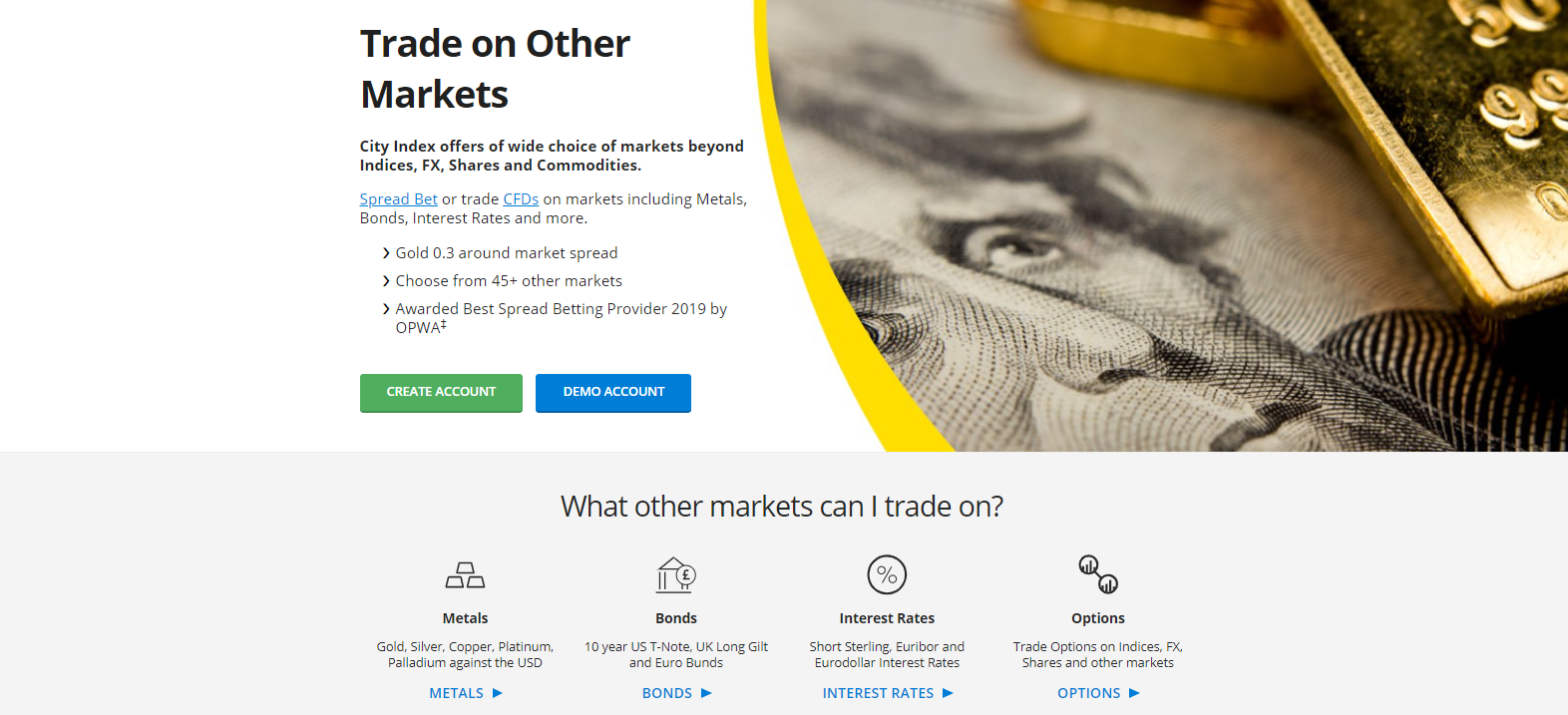 City Index secondary market selection City Index secondary market selection